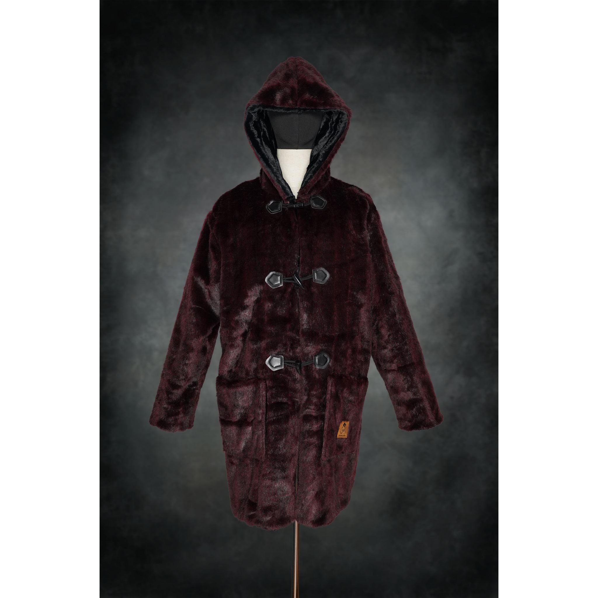 Deep Maroon Yeti Coat - Kimono Dave