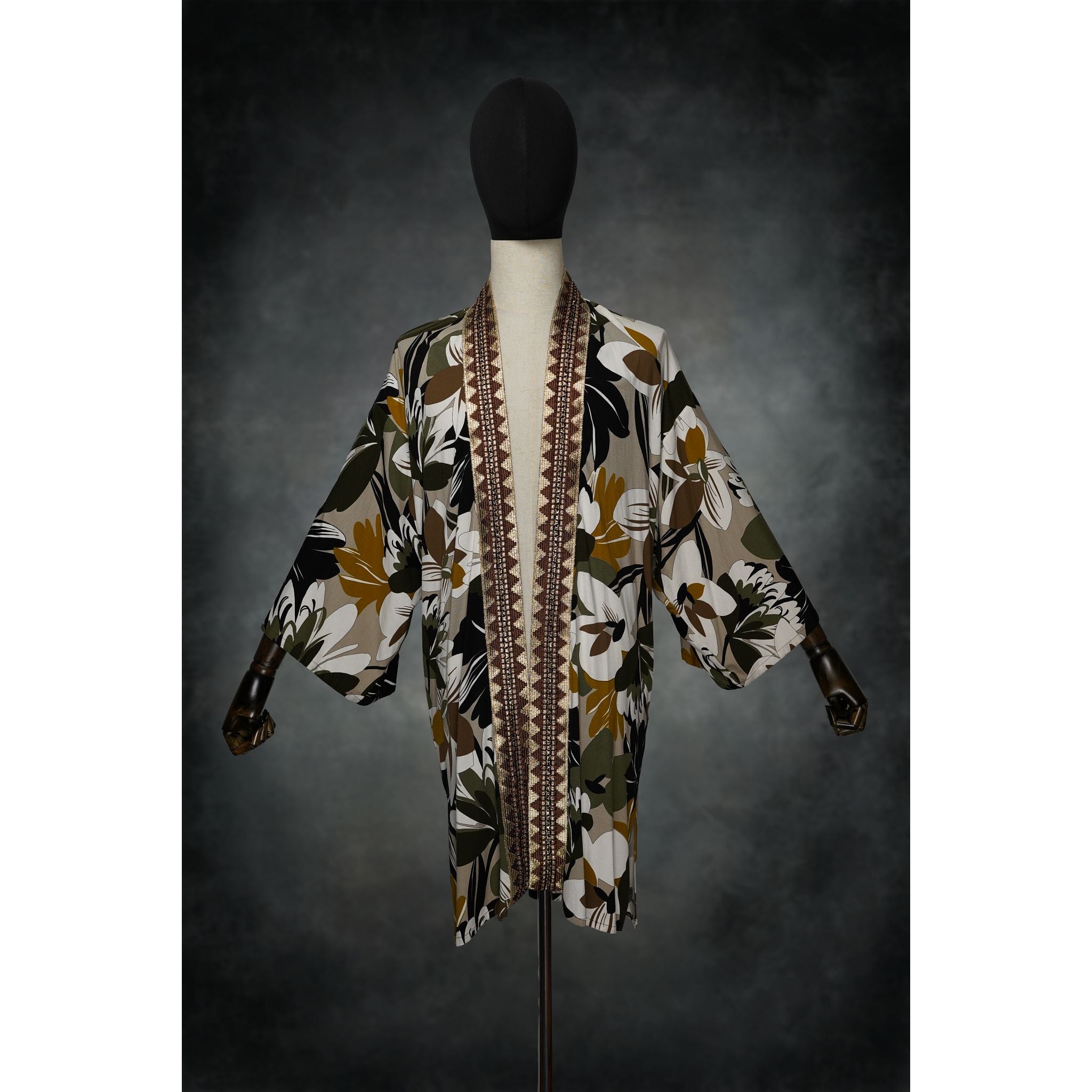 Earth Bloom Stretch Knit Kimono - Kimono Dave