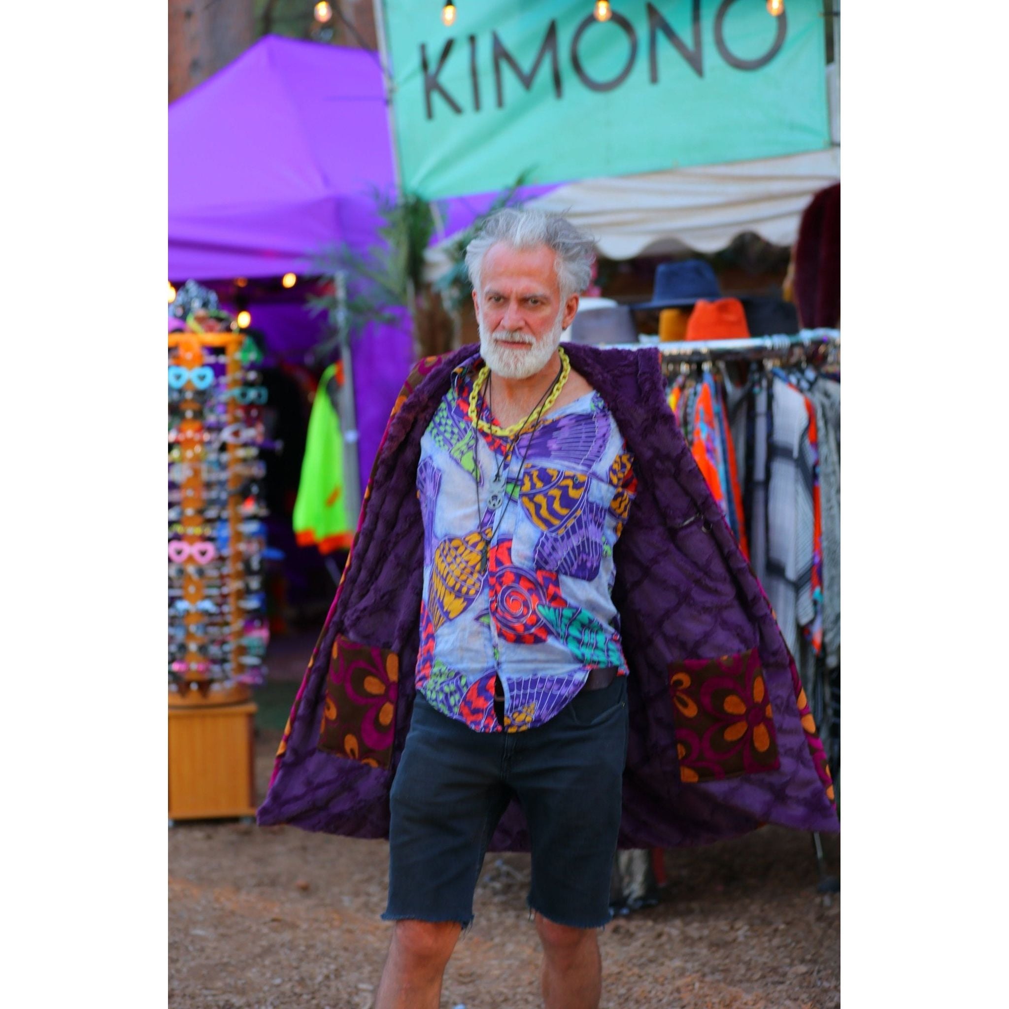 Flower Power Classic Coat - Kimono Dave