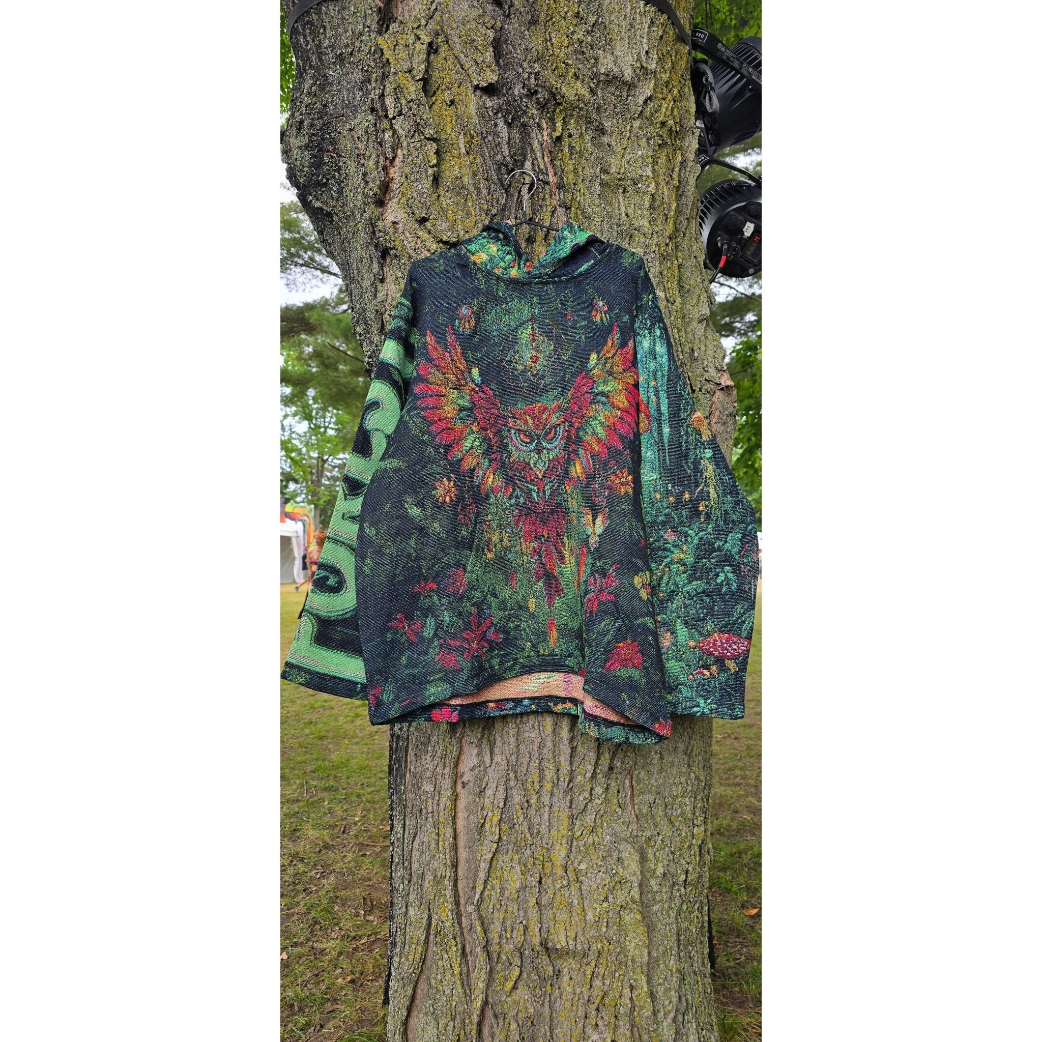 Forest Tapestry Owl Hoodie - Kimono Dave