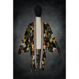 Jungle After Dark Stretch Knit Kimono - Kimono Dave