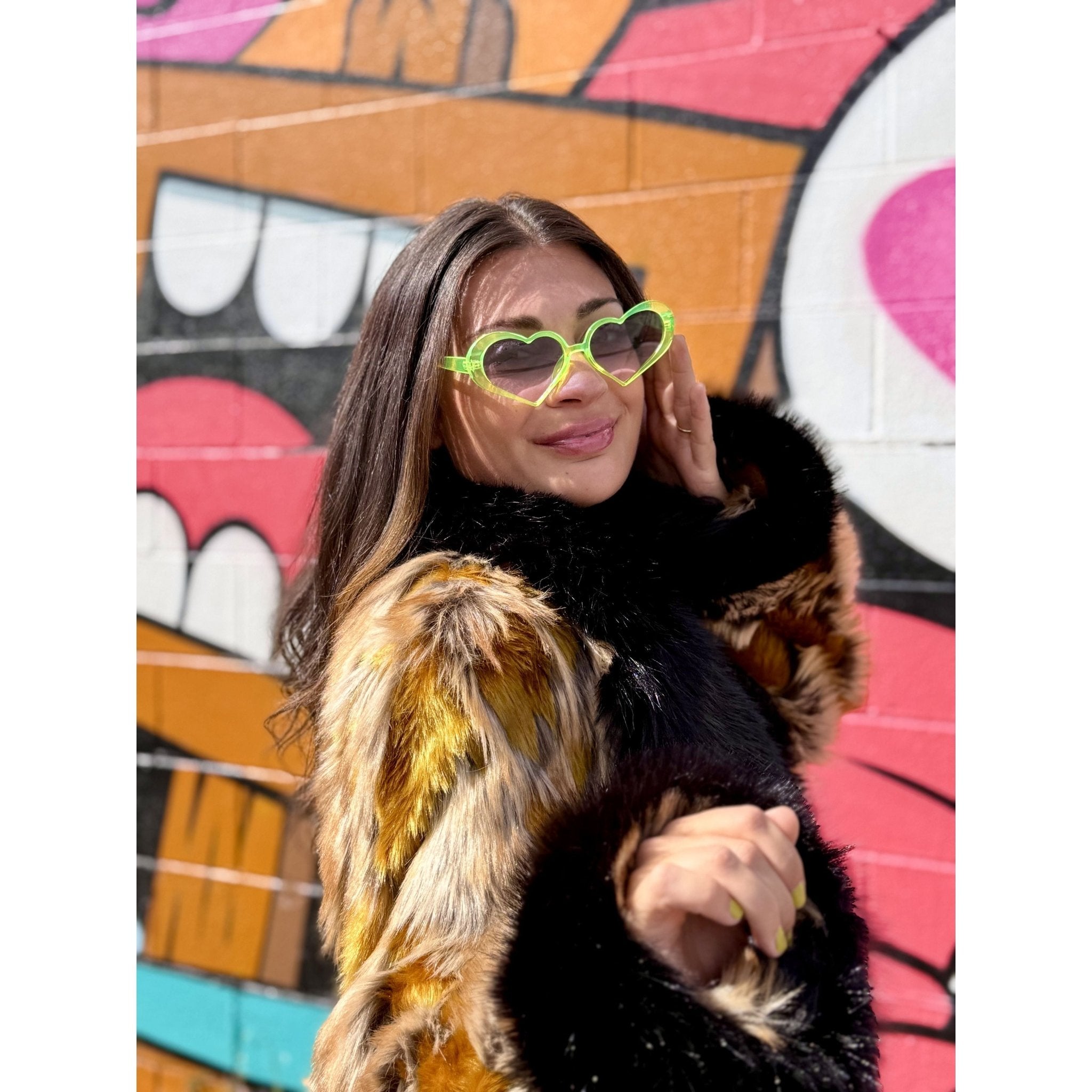 Kimono Dave Heart Neon Sunglasses - Kimono Dave