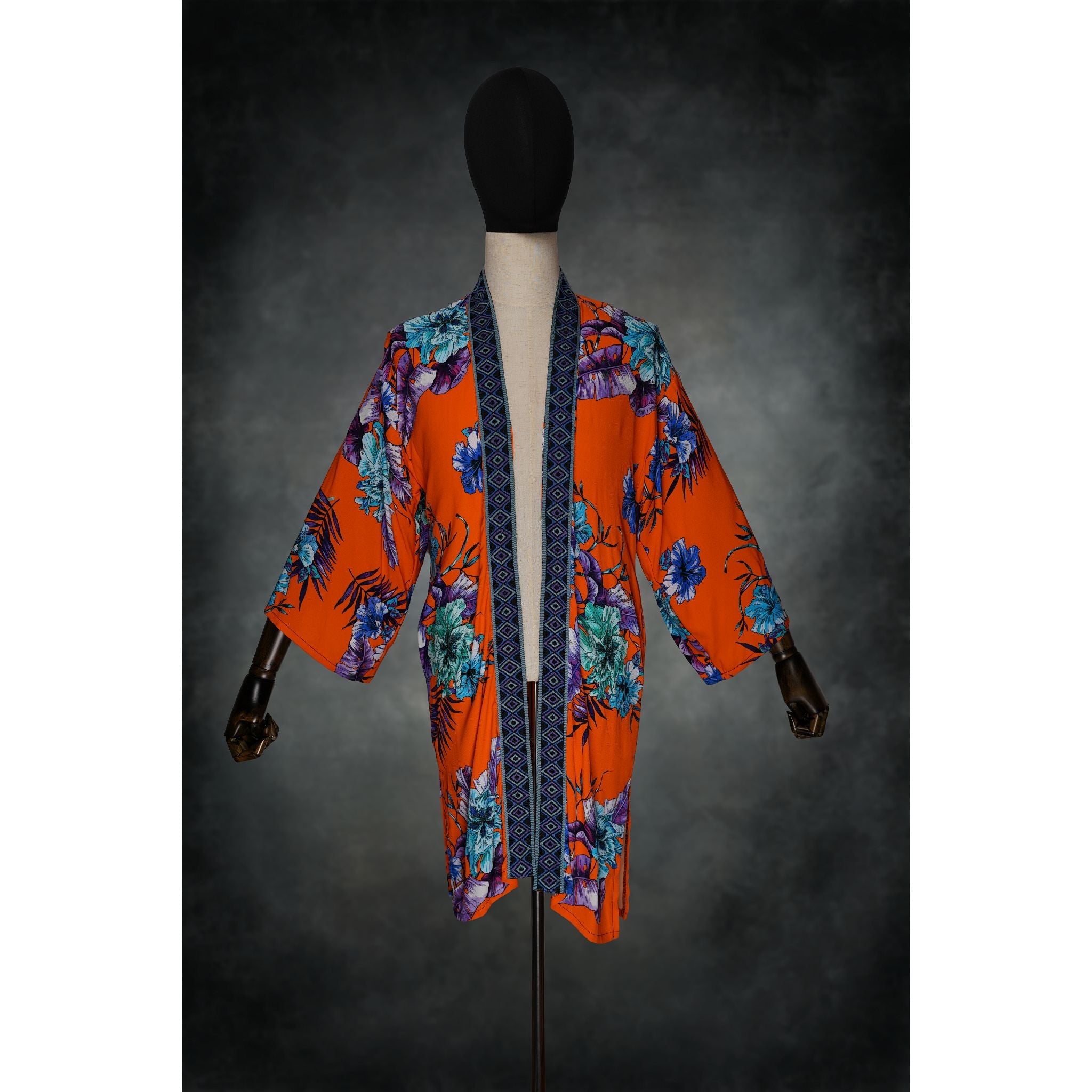 Mango Midnight Woven Kimono - Kimono Dave