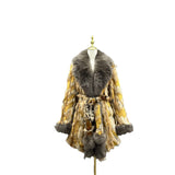 Mid - length Dreamer Coat - Golden Giraffe - Kimono Dave