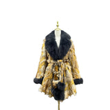 Mid - length Dreamer Coat - Golden Giraffe - Kimono Dave