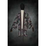 Midnight Meadow Stretch Knit Kimono - Kimono Dave