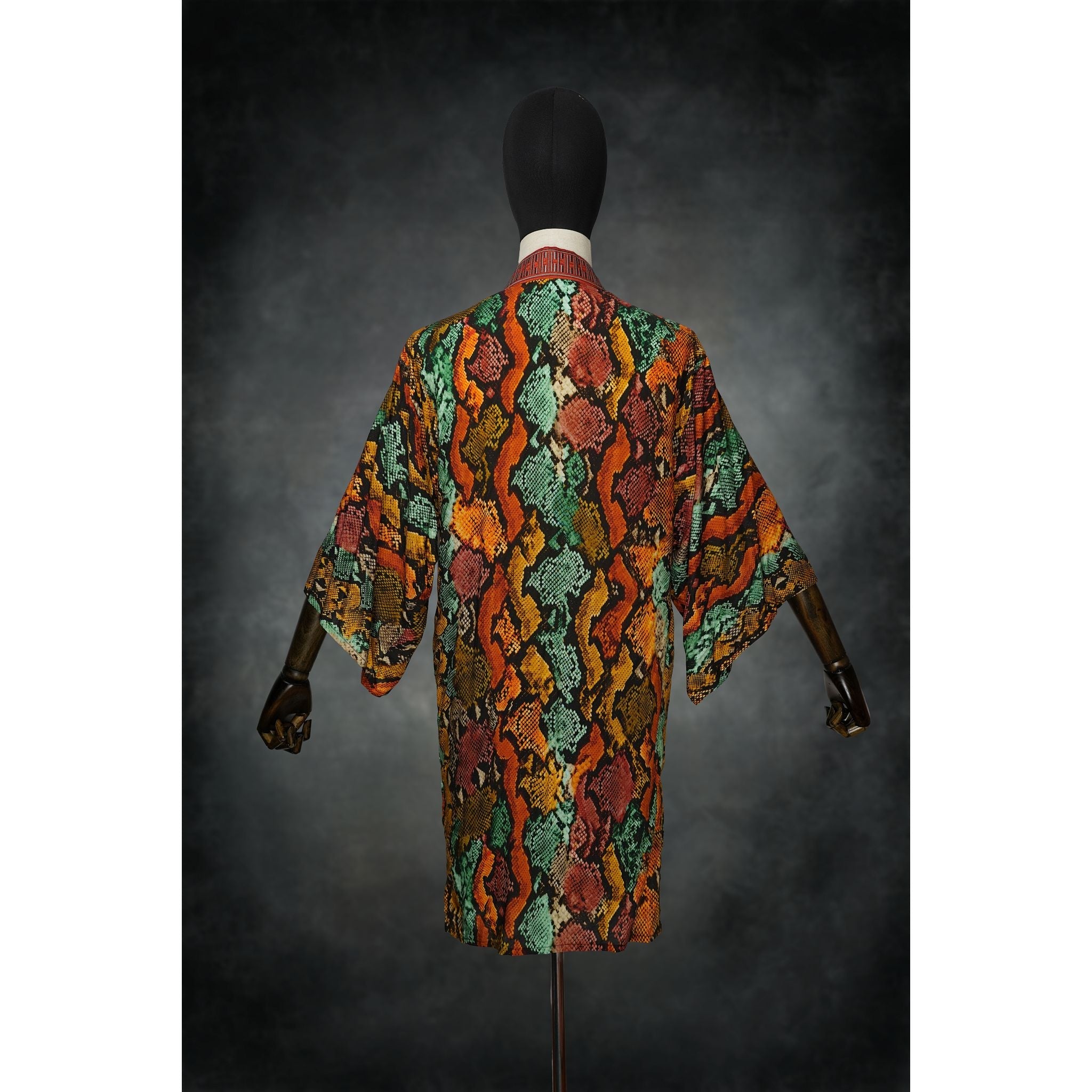 Savanna Serpent Stretch Knit Kimono - Kimono Dave