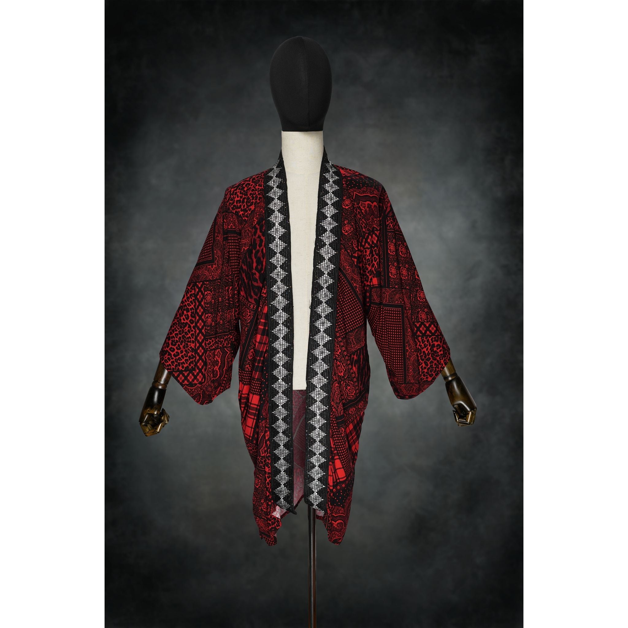 Scarlet Renegade Stretch Knit Kimono - Kimono Dave