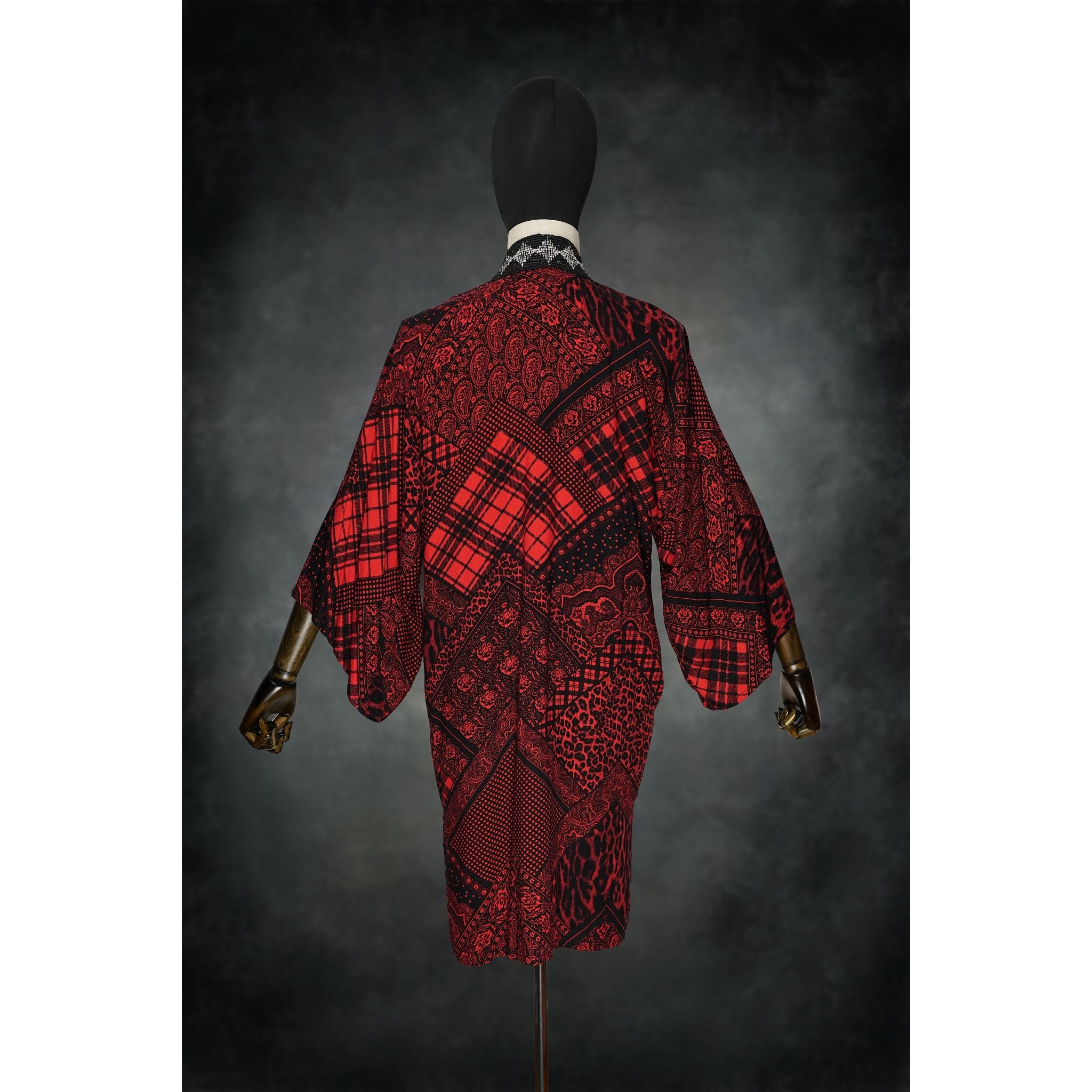 Scarlet Renegade Stretch Knit Kimono - Kimono Dave