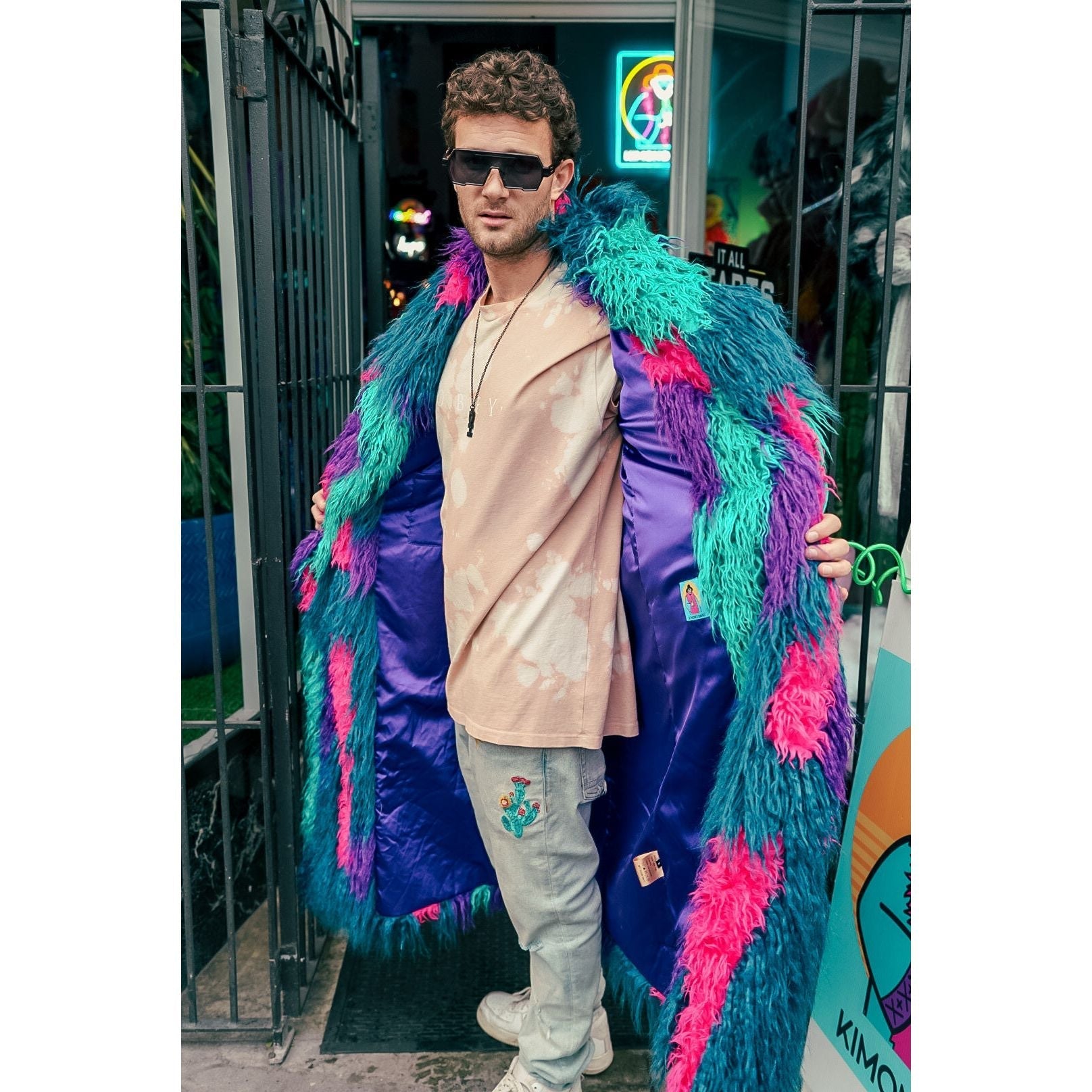 Teal Shag Gangster - Kimono Dave