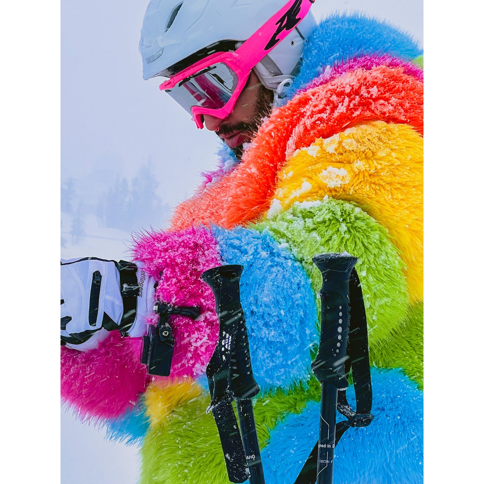 Mid Length Rainbow Coat (New Version- Zip-off hood and sleeves)