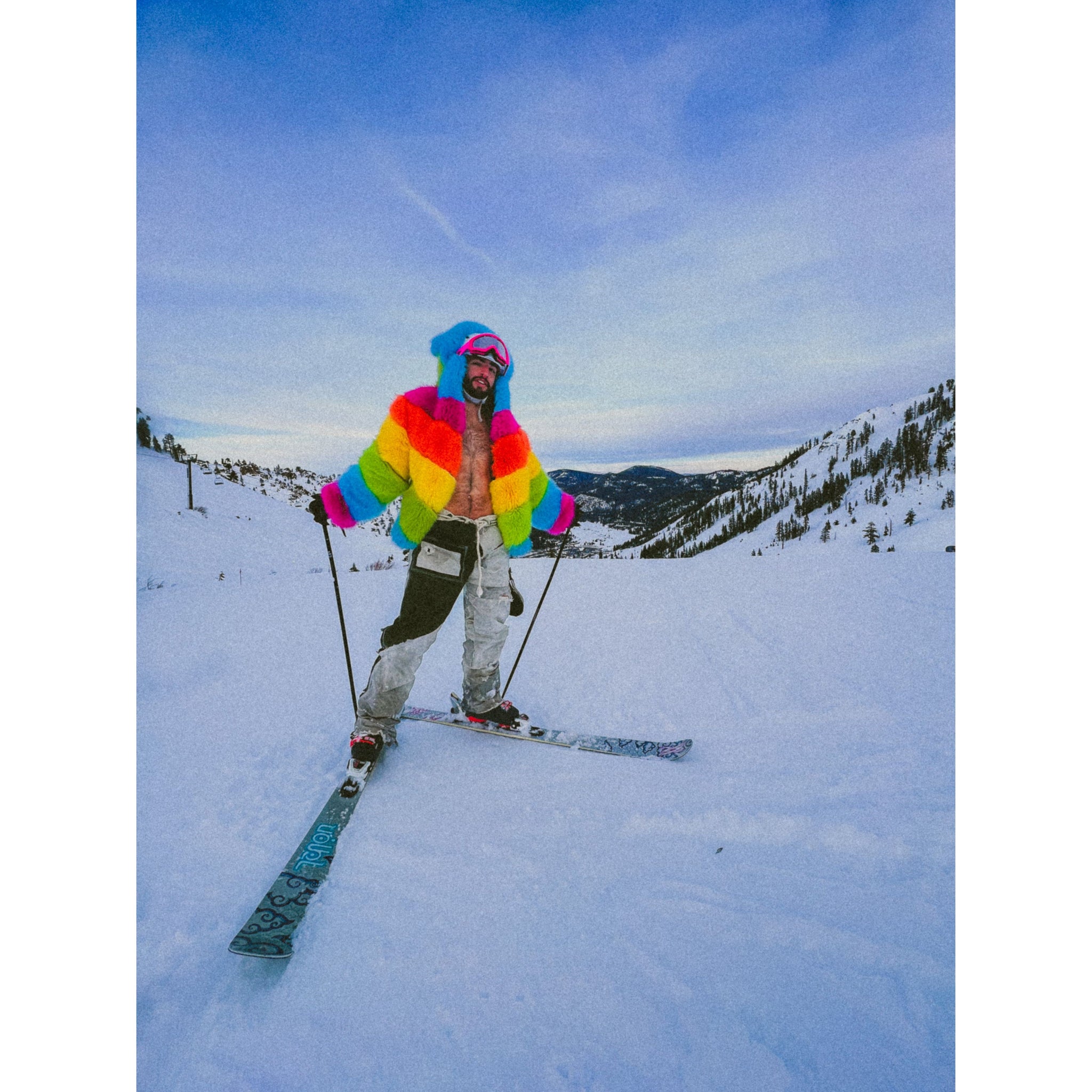 Mid Length Rainbow Coat (New Version- Zip-off hood and sleeves)