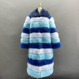 Long Zip-off Blue Coat (Pre-order) - Kimono Dave