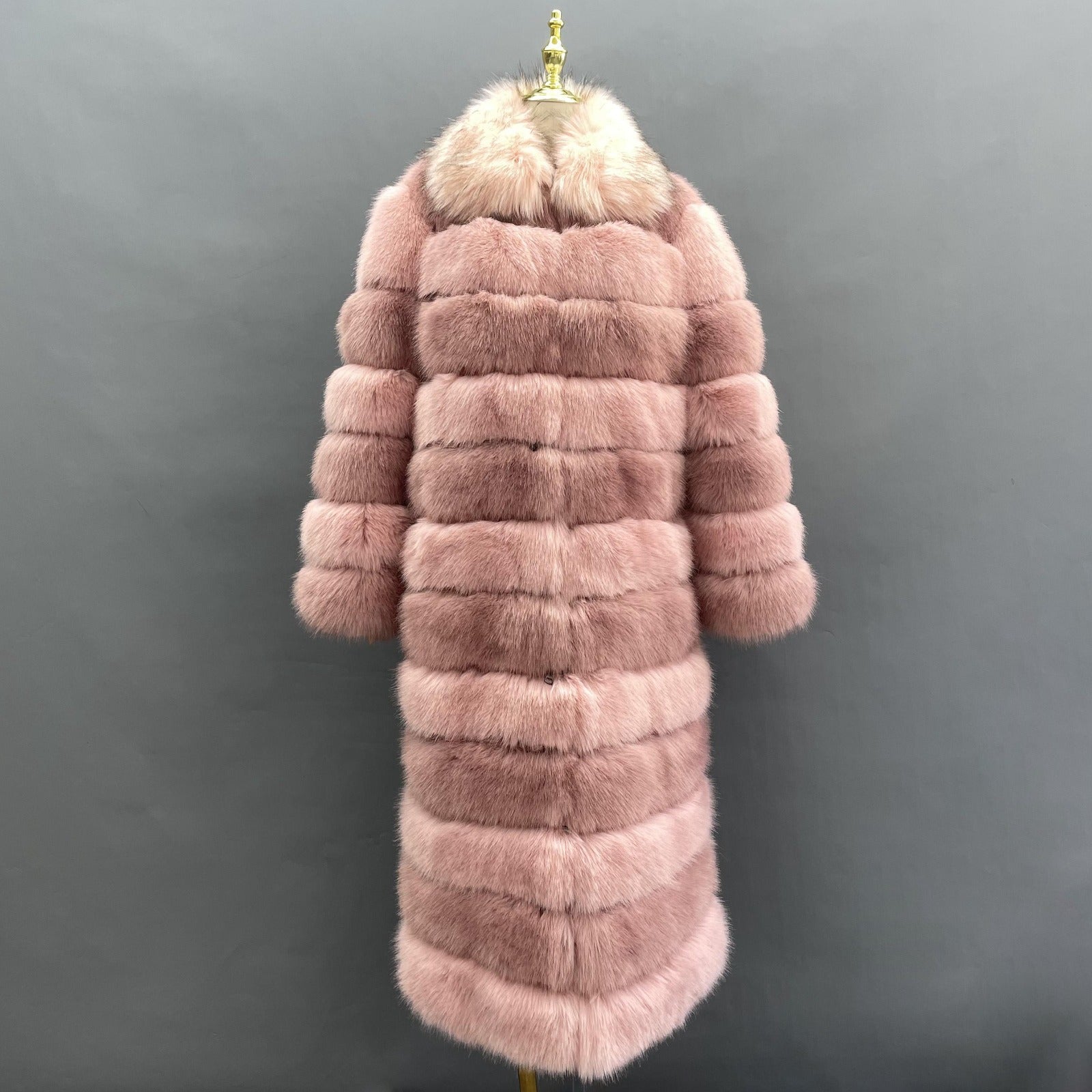 Long Zip-off Rosé Coat (Pre-order) - Kimono Dave