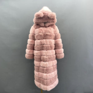 Long Zip-off Rosé Coat (Pre-order) - Kimono Dave