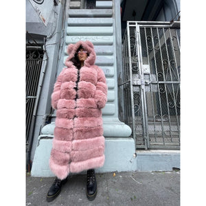Long Zip-off Rosé Coat (Pre-order) - Kimono Dave