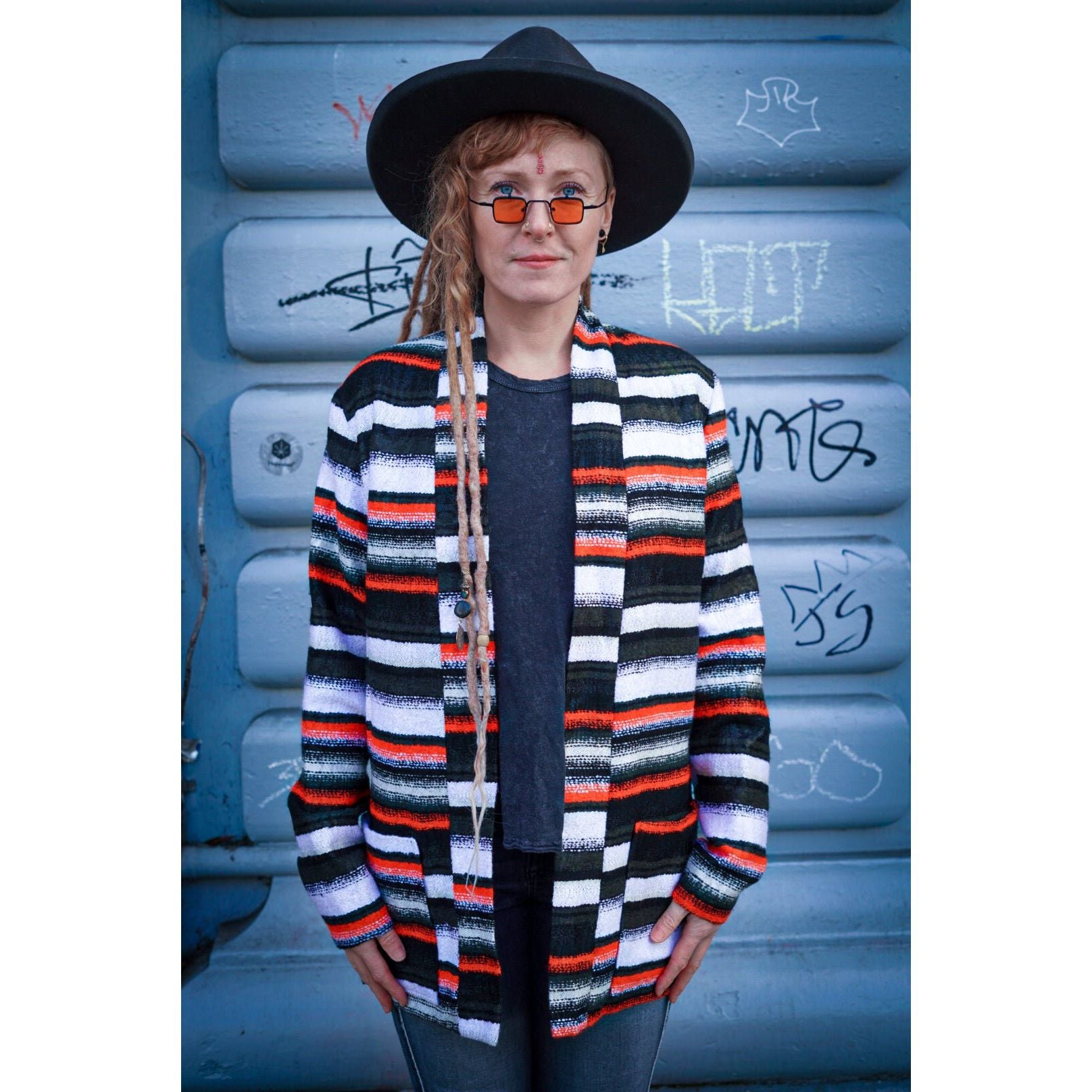 Orange Stripe Kimono Jacket - Kimono Dave