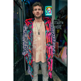 Technicolor Scheme Coat - Kimono Dave